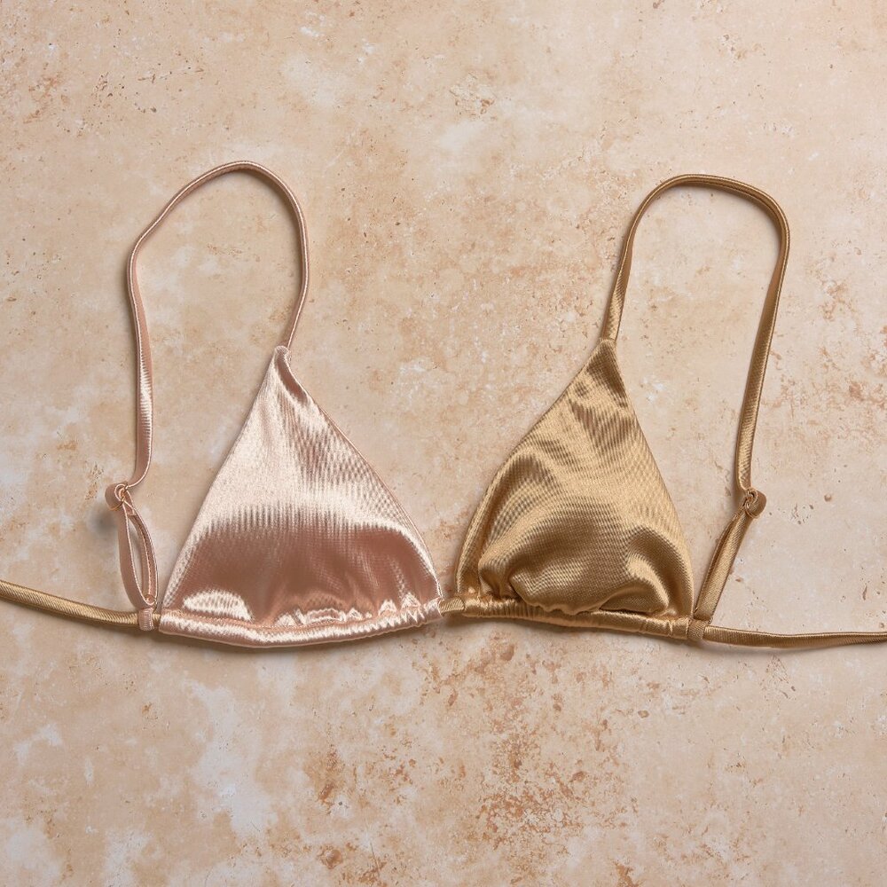 Champagne Metallic Bikini Set - Picture 5 of 6